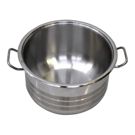 Gastro Homeplus deep steel kettle - pot in silver color 50cm.