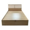 Double bed Akvare pakoworld mdf in natural color 150x200cm