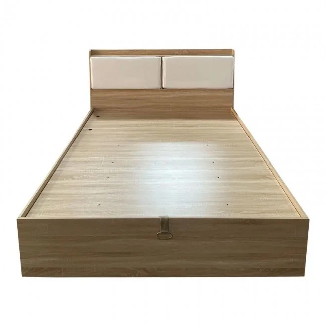 Double bed Akvare pakoworld mdf in natural color 150x200cm
