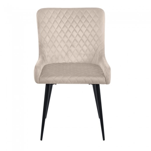 VANESA BEIGE VELVET ΥΦΑΣΜΑ ΚΑΡΕΚΛΑ ΜΕΤΑΛΛΙΚΗ