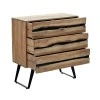 Chest of drawers Imena pakoworld solid wood 4cm walnut-black 80x38x86.5cm
