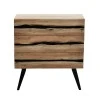 Chest of drawers Imena pakoworld solid wood 4cm walnut-black 80x38x86.5cm