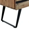 Chest of drawers Imena pakoworld solid wood 4cm walnut-black 80x38x86.5cm