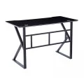 ΓΡΑΦΕΙΟ 120X60X75εκ.ΜΑΥΡΟ MDF/ΜΑΥΡΟ ΜΕΤΑΛΛΙΚΟ
