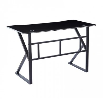 ΓΡΑΦΕΙΟ 120X60X75εκ.ΜΑΥΡΟ MDF/ΜΑΥΡΟ ΜΕΤΑΛΛΙΚΟ