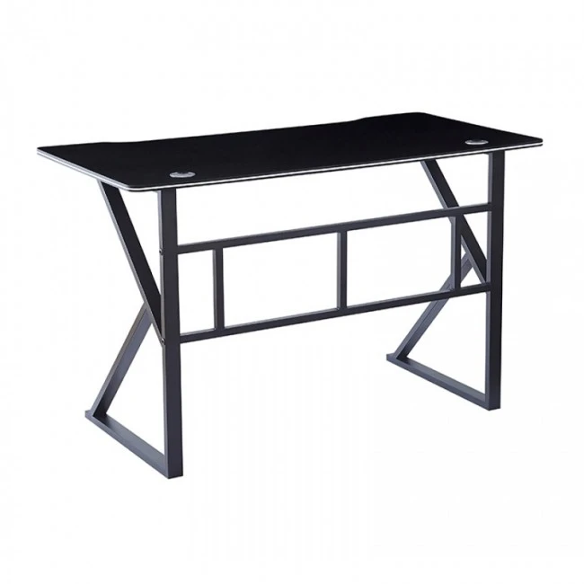 ΓΡΑΦΕΙΟ 120X60X75εκ.ΜΑΥΡΟ MDF/ΜΑΥΡΟ ΜΕΤΑΛΛΙΚΟ