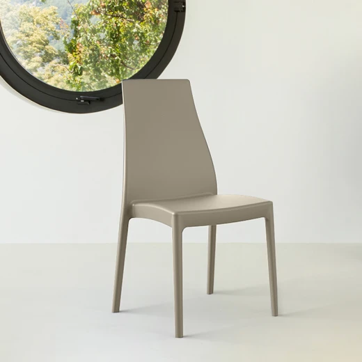 Καρέκλα πολυπροπυλενίου σε dove grey χρώμα 45x56x94 εκ. MIRANDA SIESTA