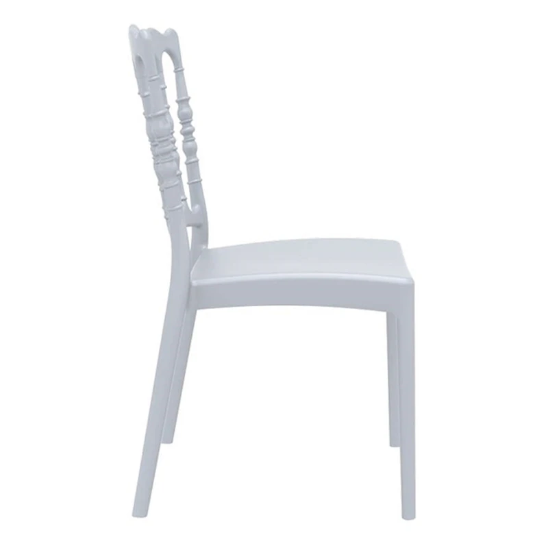 Καρέκλα πολυπροπυλενίου σε silver γκρι χρώμα 45x55x92 εκ. NAPOLEON SIESTA