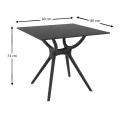 ΑΙΡ ΤΡΑΠΕΖΙ 80Χ80εκ. BLACK LAMINATE 12mm - 20.0182