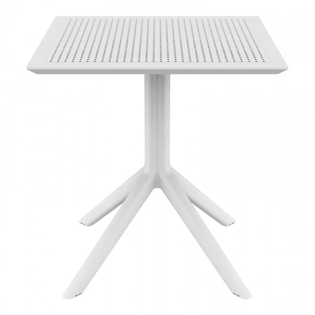 ΣΚΑΙ ΤΡΑΠΕΖΙ 80X80X74εκ. WHITE ΠΟΛ/ΝΙΟΥ - 20.0244