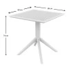 ΣΚΑΙ ΤΡΑΠΕΖΙ 80X80X74εκ. WHITE ΠΟΛ/ΝΙΟΥ - 20.0244