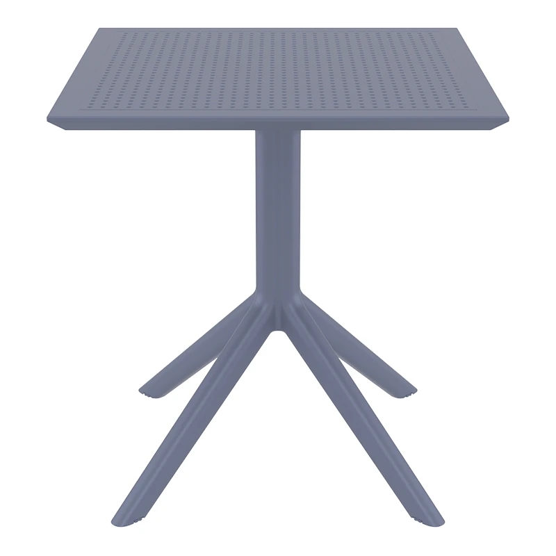 ΣΚΑΙ ΤΡΑΠΕΖΙ 80X80X74εκ. DARK GREY ΠΟΛ/ΝΙΟΥ - 20.0245