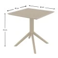 ΣΚΑΙ ΤΡΑΠΕΖΙ 80X80X74εκ. DOVE GREY ΠΟΛ/ΝΙΟΥ - 20.0247