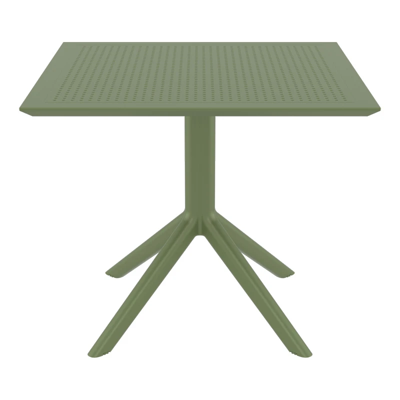 ΣΚΑΙ ΤΡΑΠΕΖΙ 80X80X74εκ. OLIVE GREEN ΠΟΛ/ΝΙΟΥ - 20.0248