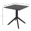 ΣΚΑΙ ΤΡΑΠΕΖΙ 70X70X74εκ. BLACK ΠΟΛ/ΝΙΟΥ - 20.0249