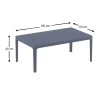 ΣΚΑΙ ΤΡΑΠΕΖΙ 100Χ60Χ40εκ. DARK GREY ΠΟΛ/ΝΙΟΥ - 20.0276