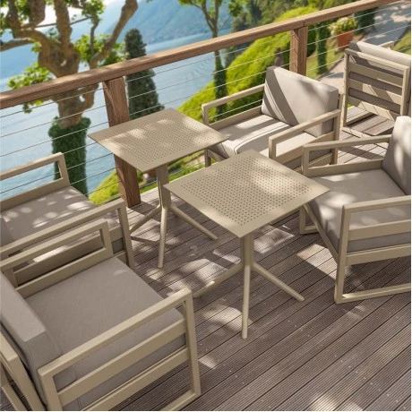 ΣΚΑΙ ΤΡΑΠΕΖΙ ΠΤΥΣ/ΝΟ 60Χ60X74εκ. DOVE GREY ΠΟΛ/ΝΙΟΥ - 20.0281