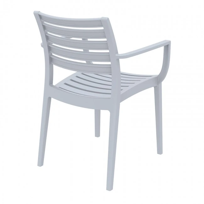 Πολυθρόνα πολυπροπυλενίου σε silver γκρι χρώμα 58x58x82 εκ. ARTEMIS SIESTA