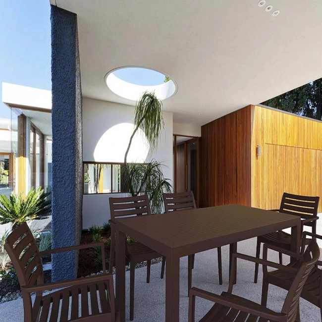 Πολυθρόνα πολυπροπυλενίου σε καφέ χρώμα 58x58x82 εκ. ARTEMIS SIESTA