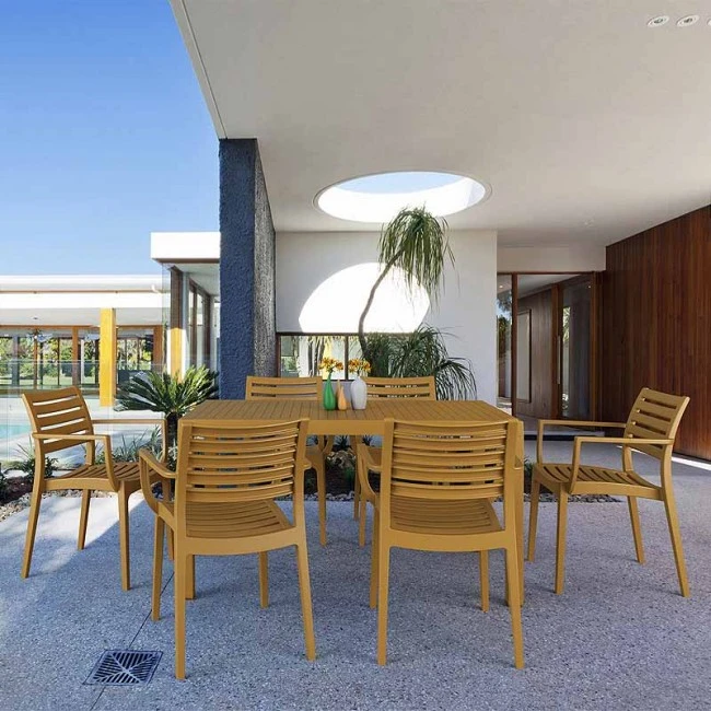 Πολυθρόνα πολυπροπυλενίου σε teak χρώμα 58x58x82 εκ. ARTEMIS SIESTA