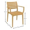 Πολυθρόνα πολυπροπυλενίου σε teak χρώμα 58x58x82 εκ. ARTEMIS SIESTA