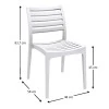 Καρέκλα κήπου πολυπροπυλενίου 48x58x82εκ. χρώμα λευκό ARES SIESTA