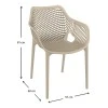 Πολυθρόνα πολυπροπυλενίου σε dove grey χρώμα 57x60x81 εκ. AIR XL 007 SIESTA