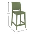 ΜΑΓΙΑ ΣΚΑΜΠΟ ΜΠΑΡ75εκ. OLIVE GREEN ΠΟΛ/ΝΙΟΥ - 20.0379