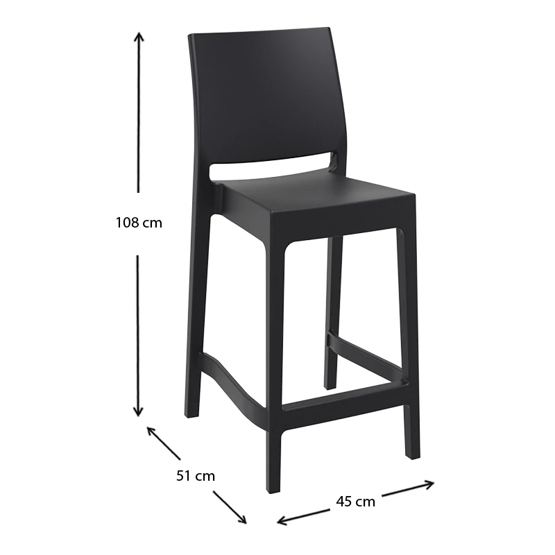 ΜΑΓΙΑ ΣΚΑΜΠΟ ΜΠΑΡ75εκ. BLACK ΠΟΛ/ΝΙΟΥ - 20.0380
