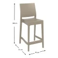 ΜΑΓΙΑ ΣΚΑΜΠΟ ΜΠΑΡ75εκ. DOVE GREY ΠΟΛ/ΝΙΟΥ - 20.0382
