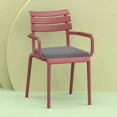 PARIS ΜΑΞΙΛΑΡΙ LOUNGE ΠΟΛ/ΝΑΣ 50Χ48Χ5εκ. DARK GREY