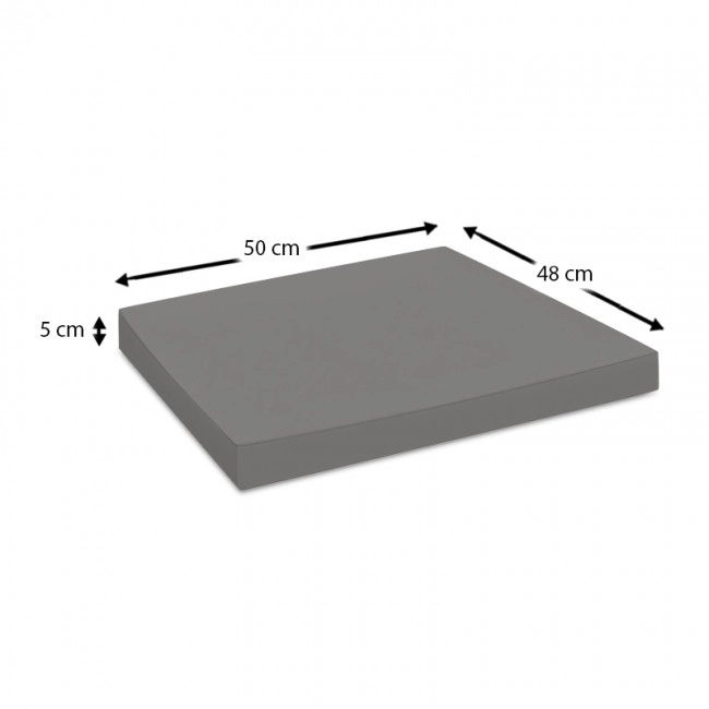 PARIS ΜΑΞΙΛΑΡΙ LOUNGE ΠΟΛ/ΝΑΣ 50Χ48Χ5εκ. DARK GREY