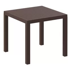Τραπέζι κήπου πολυπροπυλενίου 80x80x75εκ. χρώμα καφέ ARES SIESTA