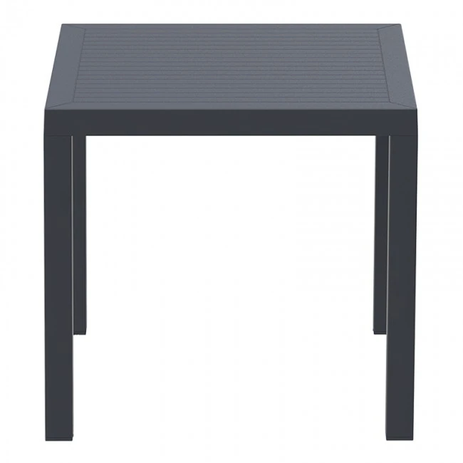 Τραπέζι κήπου πολυπροπυλενίου 80x80x75εκ. χρώμα σκούρο γκρί ARES SIESTA