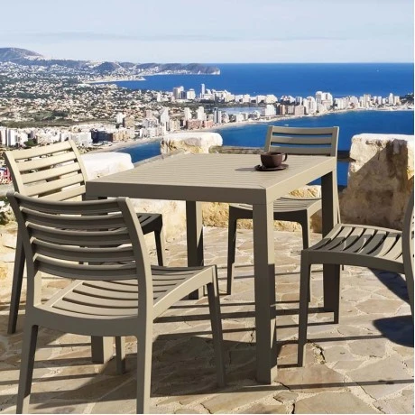 ΑΡΕΣ ΤΡΑΠΕΖΙ 80Χ80Χ75εκ. DOVE GREY ΠΟΛ/ΝΙΟΥ - 20.0525