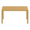 Τραπέζι κήπου πολυπροπυλενίου 140x80x75εκ. χρώμα teak ARES SIESTA