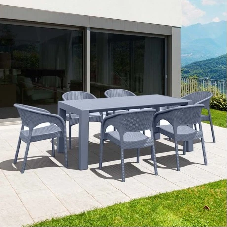 ΒΕΓΚΑΣ DARK GREY 100X180/220εκ. ΕΠΕΚΤ.ΤΡΑΠΕΖΙ ΠΟΛ/ΝΙΟΥ - 20.0577