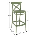 ΚΡΟΣ ΣΚΑΜΠΟ 65εκ.(Σ4)OLIVE GREEN ΠΟΛ/ΝΙΟΥ - 20.0618