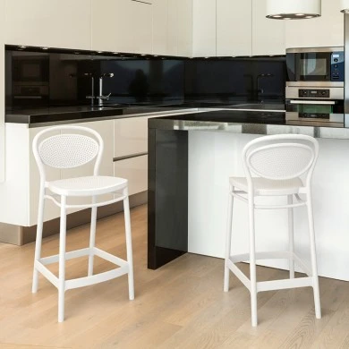 ΜΑΡΣΕΛ ΣΚΑΜΠΟ 65εκ.(Σ4)WHITE ΠΟΛ/ΝΙΟΥ - 20.0652