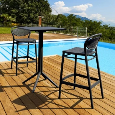 ΜΑΡΣΕΛ ΣΚΑΜΠΟ 65εκ.(Σ4)BLACK ΠΟΛ/ΝΙΟΥ - 20.0653