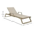 TROPIC ΞΑΠΛΩΣΤΡΑ ΜΕ ΜΠΡΑΤΣΑ TAUPE/TAUPE ΠΟΛ/ΝΙΟΥ