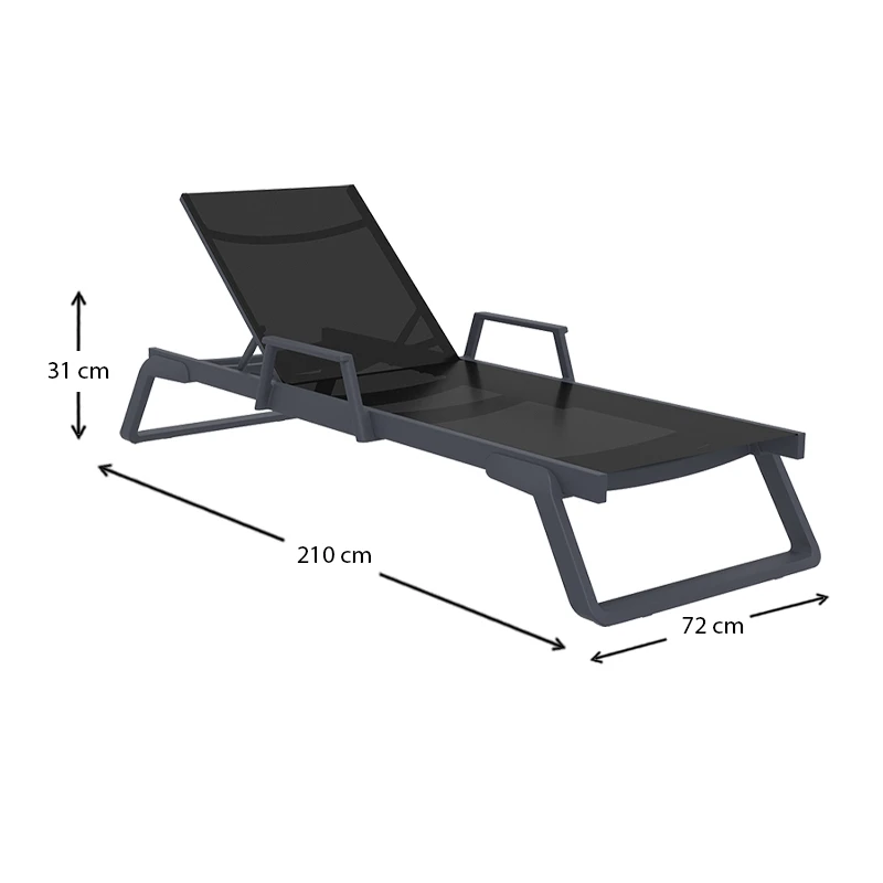 TROPIC ΞΑΠΛΩΣΤΡΑ ΜΕ ΜΠΡΑΤΣΑ DARK GREY/BLACK ΠΟΛ/ΝΙΟΥ