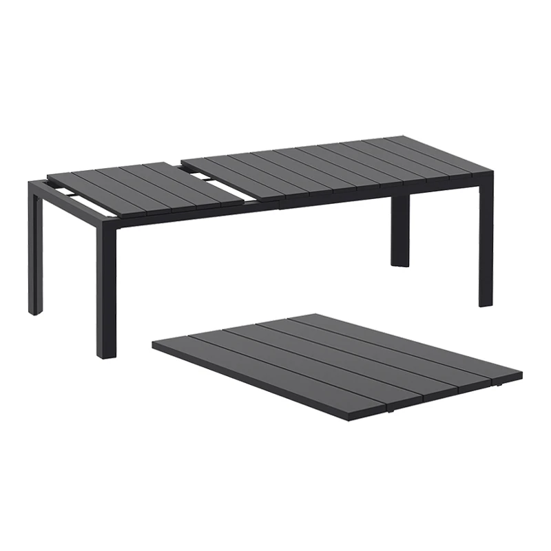 ATLANTIC BLACK 100X140/210Χ76εκ. ΕΠΕΚΤ.ΤΡΑΠΕΖΙ ΠΟΛ/ΝΙΟΥ