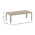 ATLANTIC TAUPE 100X210/280Χ76εκ. ΕΠΕΚΤ.ΤΡΑΠΕΖΙ ΠΟΛ/ΝΙΟΥ