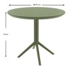 SKY OLIVE GREEN Φ105X74εκ. ΤΡΑΠΕΖΙ ΠΟΛ/ΝΙΟΥ