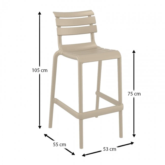 HELEN 75εκ. ΣΚΑΜΠΟ TAUPE ΠΟΛ/ΝΙΟΥ