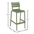 HELEN 75εκ. ΣΚΑΜΠΟ OLIVE GREEN ΠΟΛ/ΝΙΟΥ