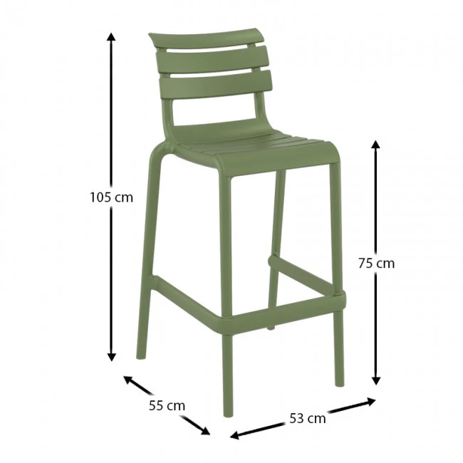 HELEN 75εκ. ΣΚΑΜΠΟ OLIVE GREEN ΠΟΛ/ΝΙΟΥ