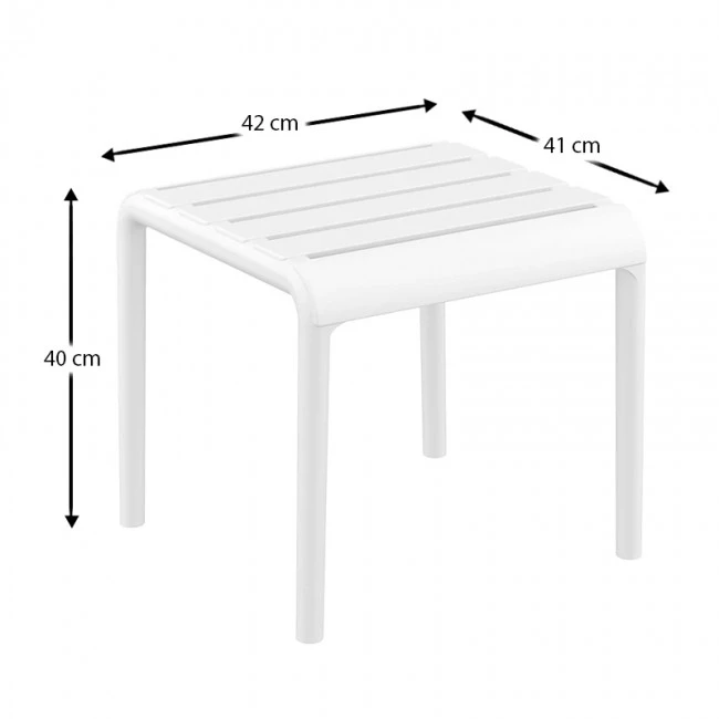 PARIS WHITE ΤΡΑΠΕΖΙ 42X41X40εκ. ΠΟΛ/ΝΙΟΥ
