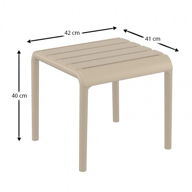 PARIS TAUPE ΤΡΑΠΕΖΙ 42X41X40εκ. ΠΟΛ/ΝΙΟΥ